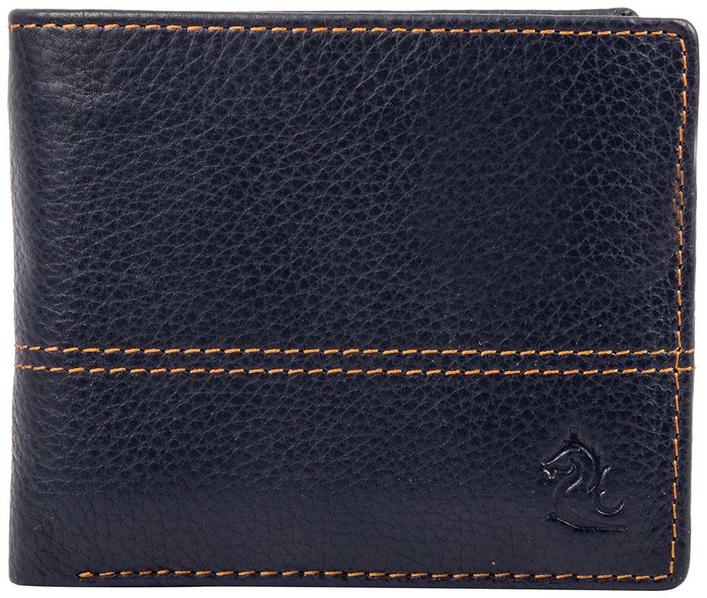 

Kara Blue Color Genuine Leather Bi-Fold Wallet For Men
