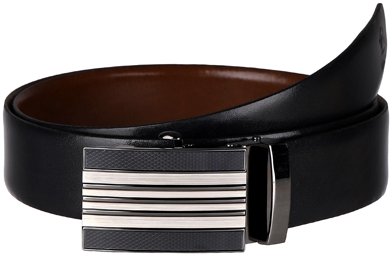 

Kara Men Black Tan Reversible Leather Belt (Size 42 Pack of 1 )