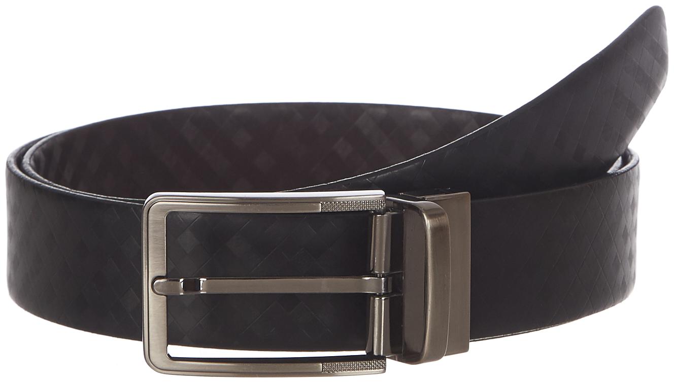 

Kara Men Black Brown Reversible Leather Belt (Size Free size Pack of 1 )