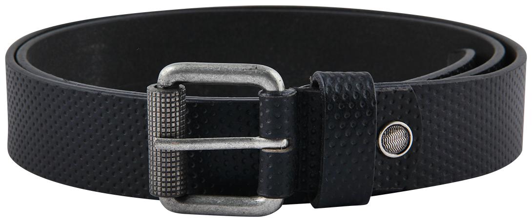 

Kara Men Black Leather with Antique Silver Roller Buckle Belt