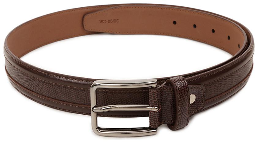 

Kara Men Brown Smart Casual Dotted Print PU Belt