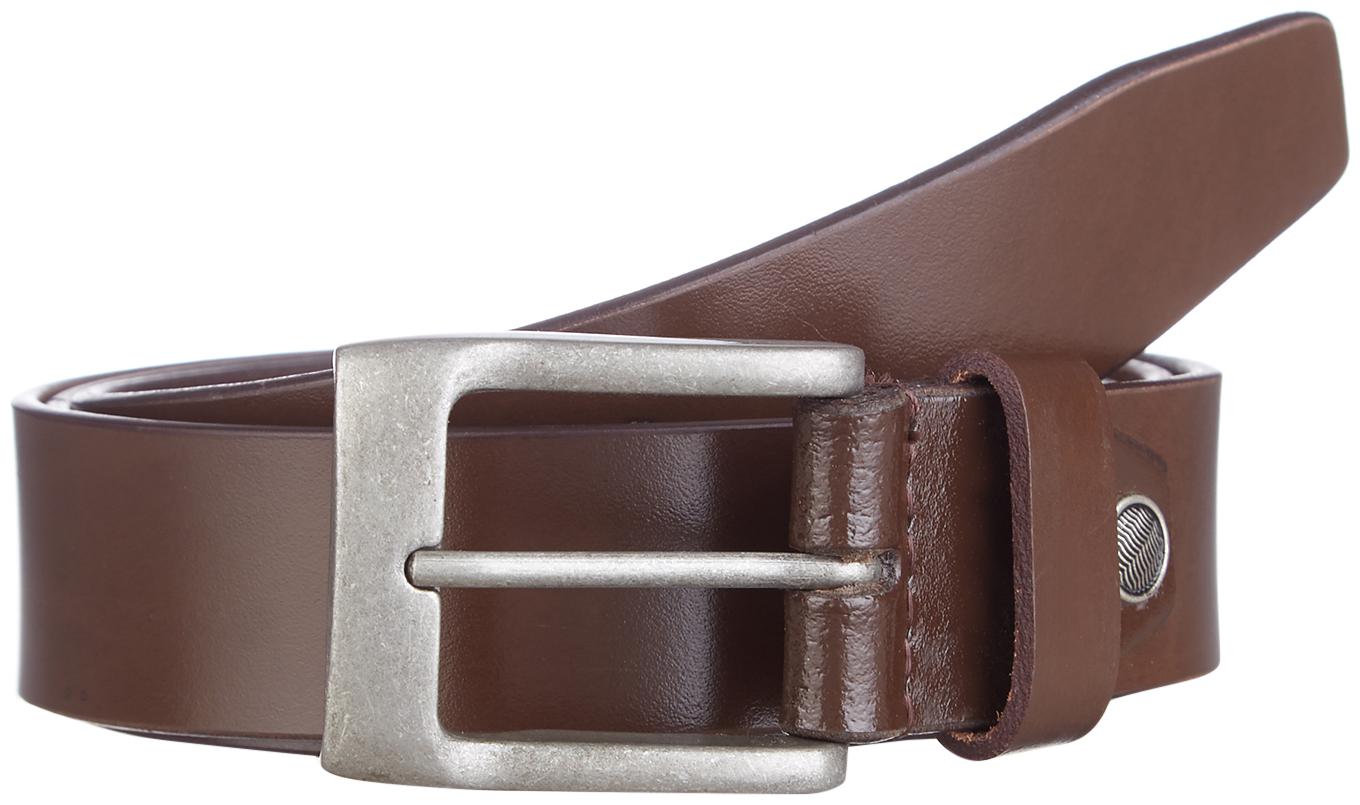 

Kara Men Dark Tan Casual Leather Belt with Pin Buckle