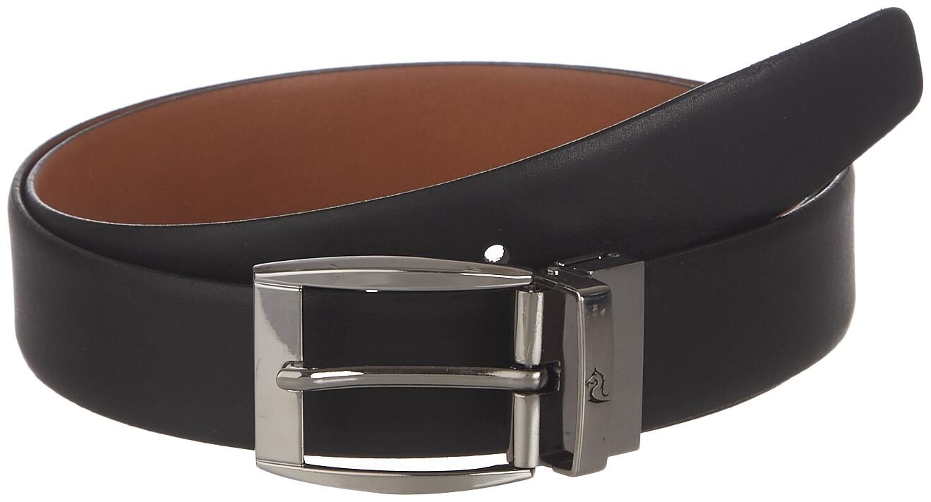 

Kara Men Black Tan Reversible Leather Belt (Size 36 Pack of 1 )
