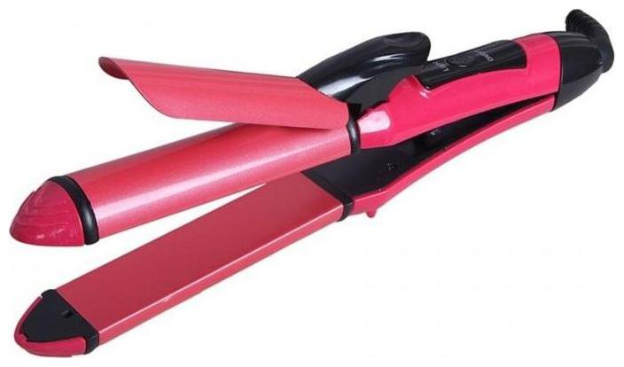 

Kartik 2 In 1 Ceramic Plate Set Of Hair Straightener Plus Curler (Pink)