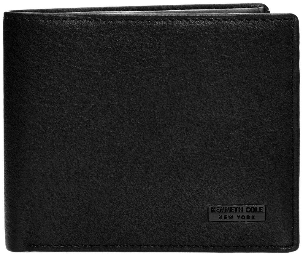 

Kenneth Cole Men Black Leather Bi-Fold Wallet ( Pack of 1 )