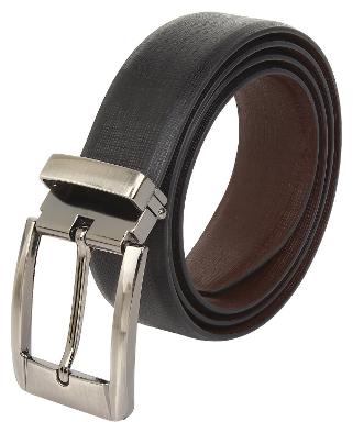 

KEZRO Black Brown Leather Belt For Men (Reversible)