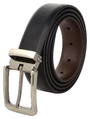 

KEZRO Leather Black Brown Belt for Men (Reversible)