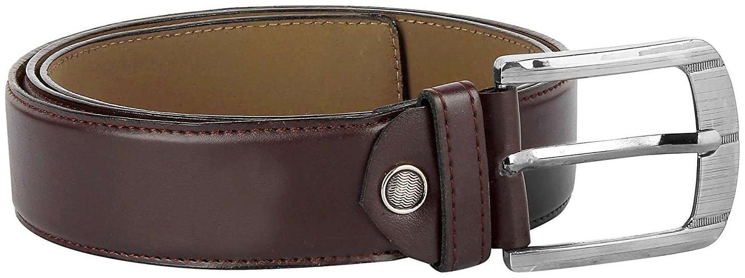 

KEZRO Men s Belt Top Quality PU PIN Hole Buckle Belt-Brown
