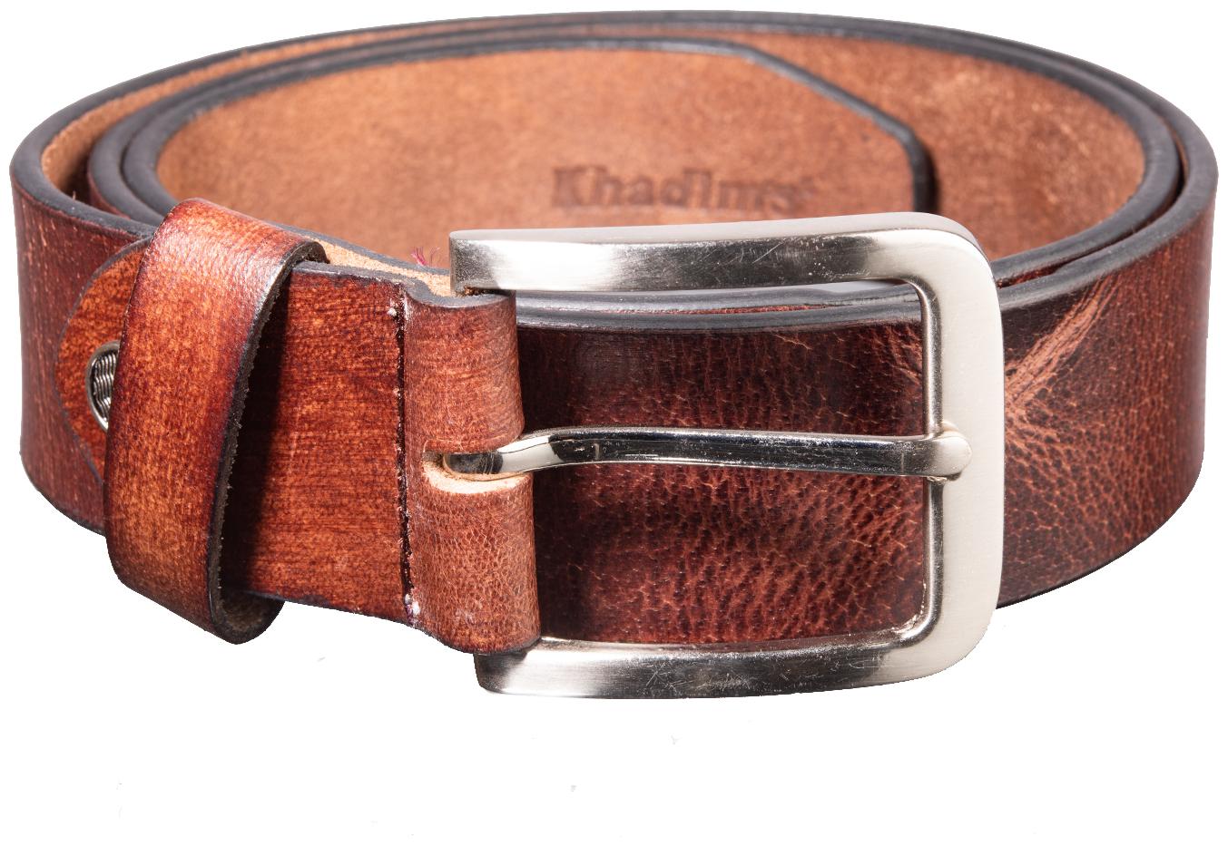 

Khadim Men s Brown Casual Leather Belt