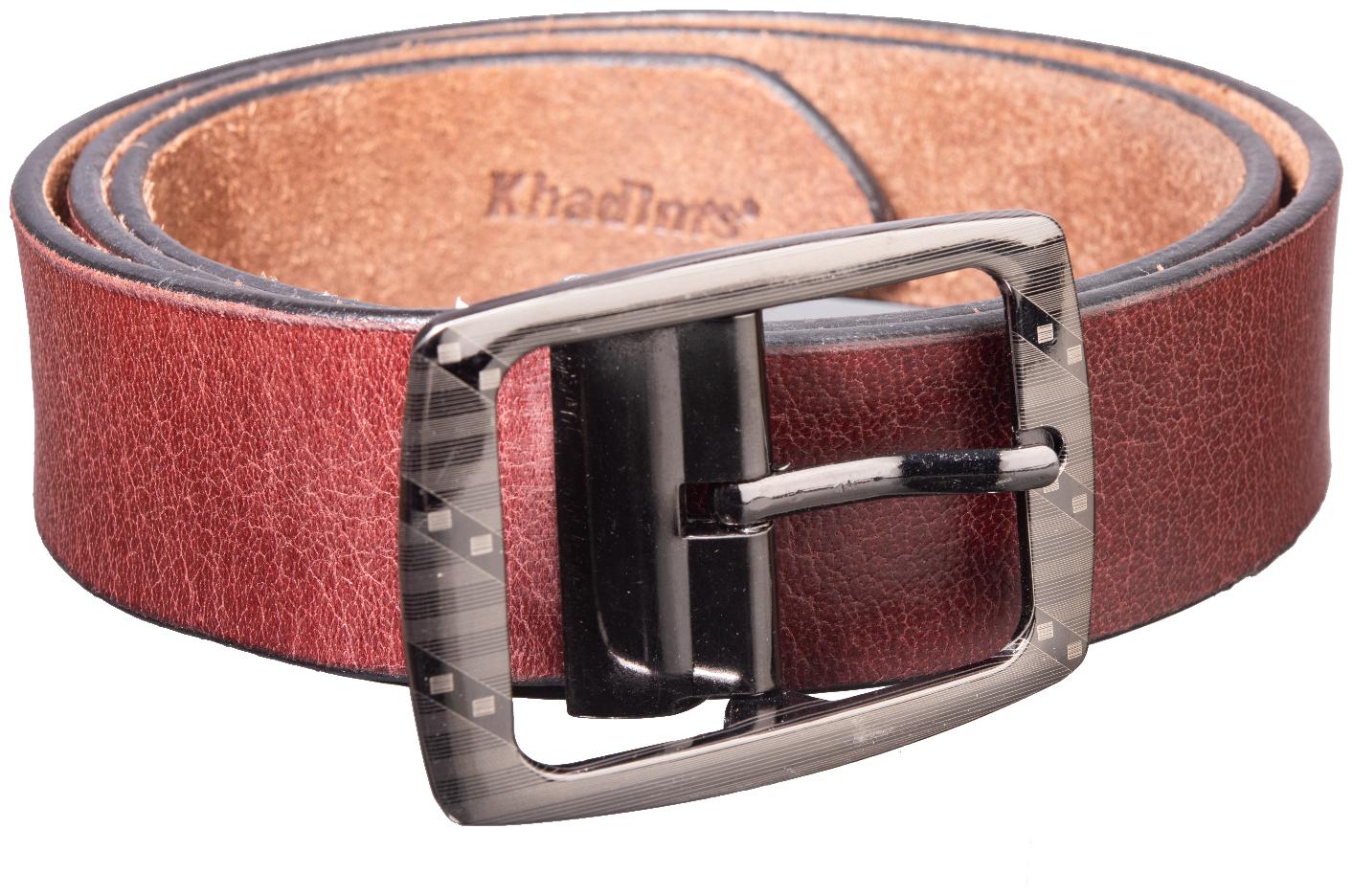 

Khadim Men s Maroon Office Leather Belt