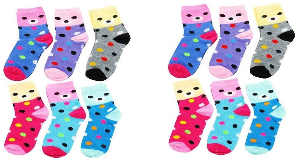 

KIDS SOCKS DOTTED PRINT MULTI COLOR PAIR12