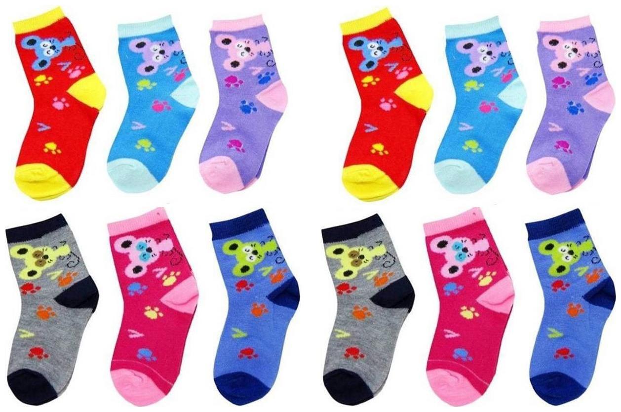 

KIDS SOCKS MULTI COLOR ANIMAL PRINTED PAIR OF 12