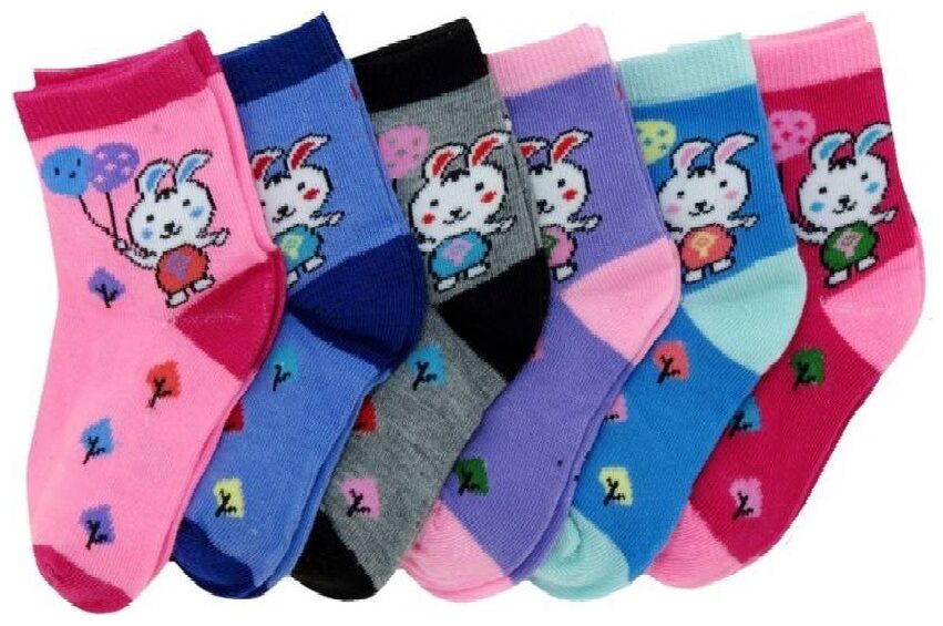 

KIDS SOCKS MULTI COLOR ANIMAL PRINT PAIR OF 6
