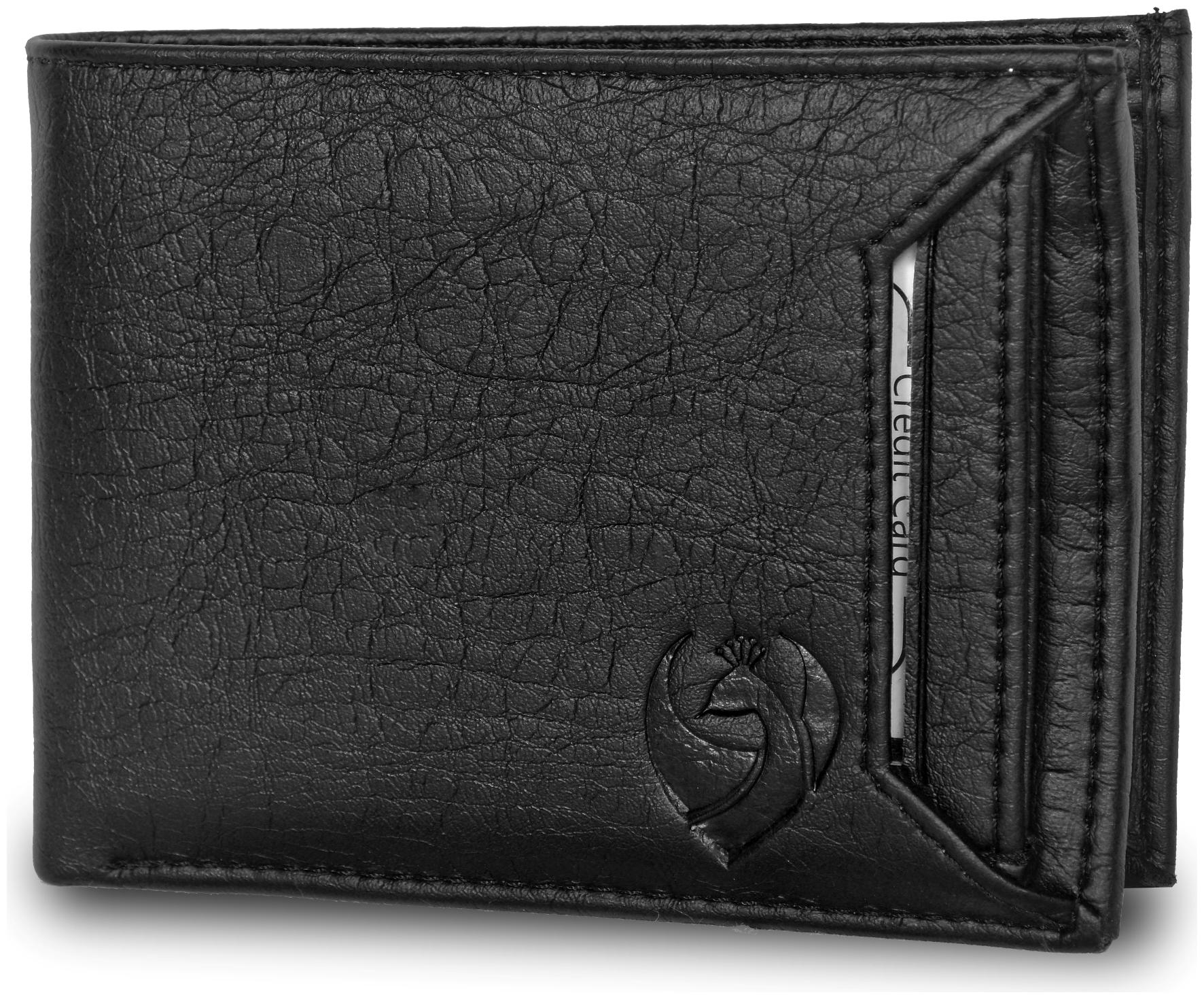

KKRISH Men Black Pu Bi-Fold Wallet ( Pack of 1 )