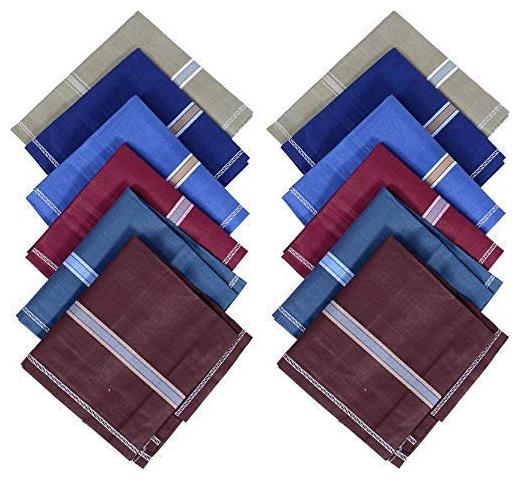 

Klpsdxnt Handkerchief Cotton Soft For Men Pack Of 12