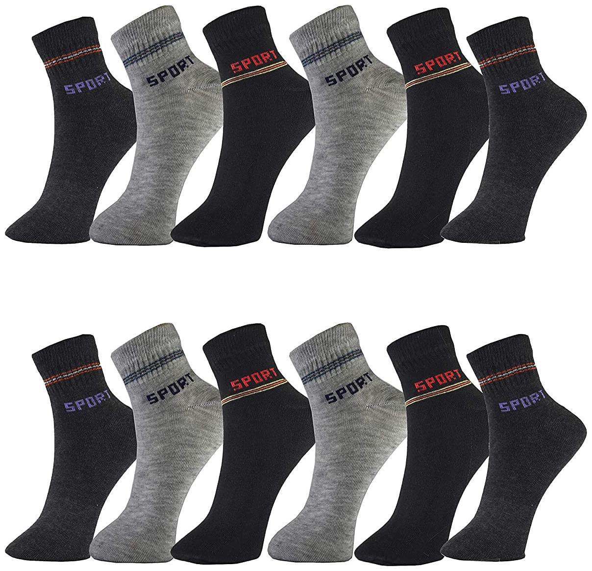 

KLPSDXNT Men s Women s Ankle Socks Sports Cotton Socks Pack of 12 Pair