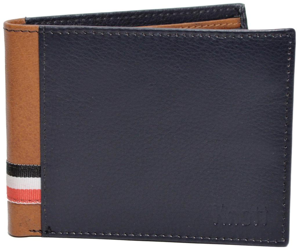 

Knott Black Brown Trendy Leather Wallet for Men