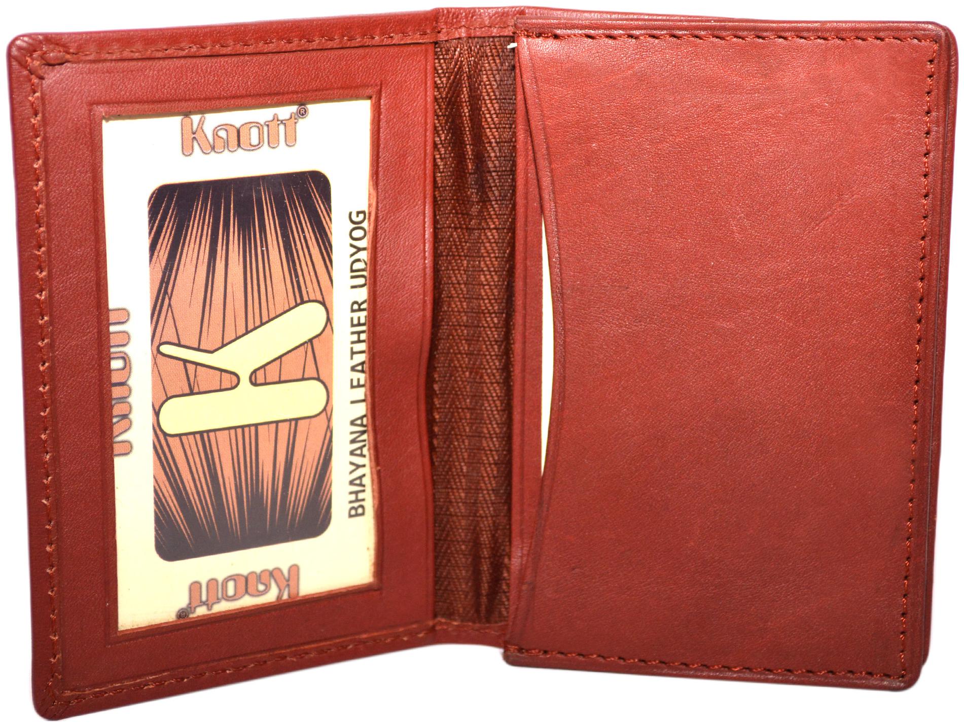 

Knott Premium Brown Leather Card Holder