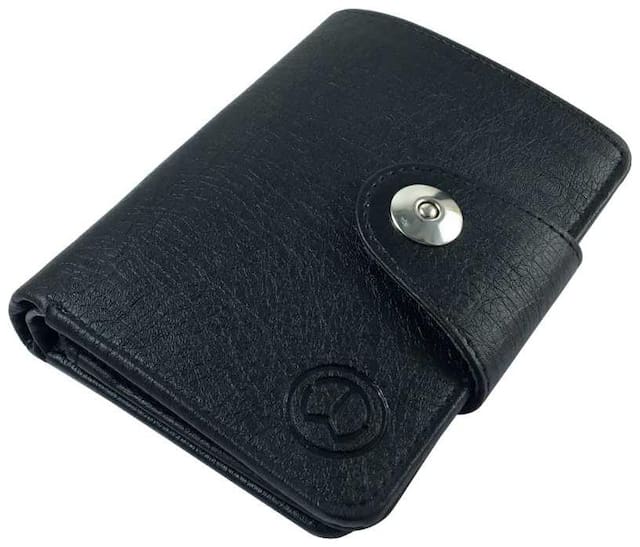 KnW Men Leather Long Wallet Wallet - Black