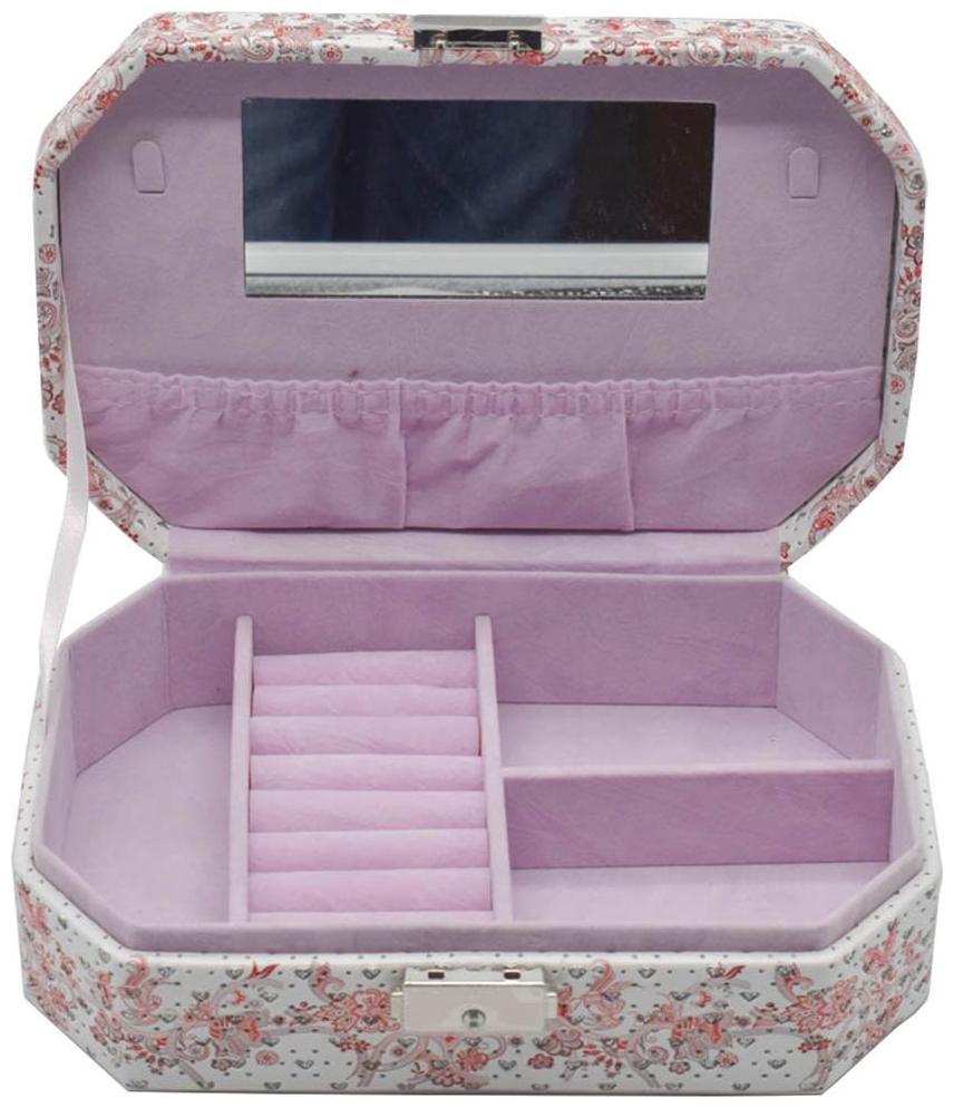

Kookee Jewellry Organizer Box with Mirror 4 Section - Beautiful Print