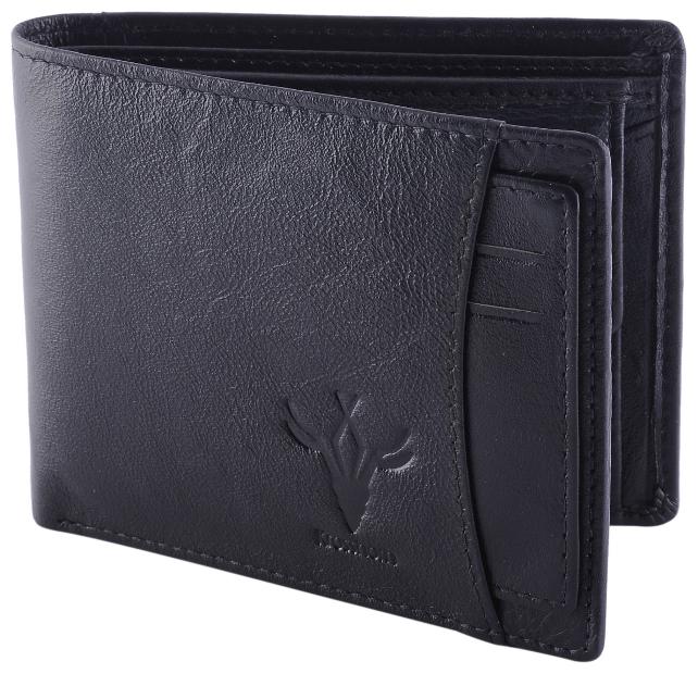

Krosshorn Men Black Leather Bi-Fold Wallet ( Pack of 1 )