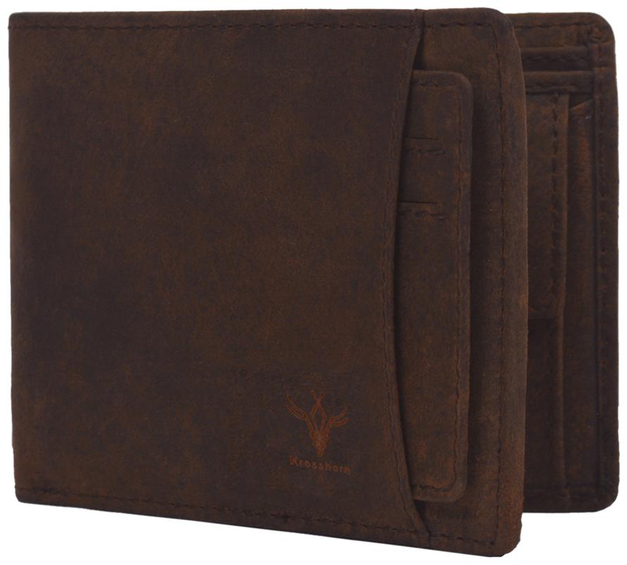 

Krosshorn Men Brown Leather Bi-Fold Wallet ( Pack of 1 )