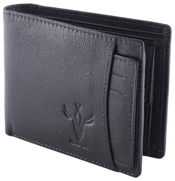 

Krosshorn Men Black Leather Bi-Fold Wallet ( Pack of 1 )