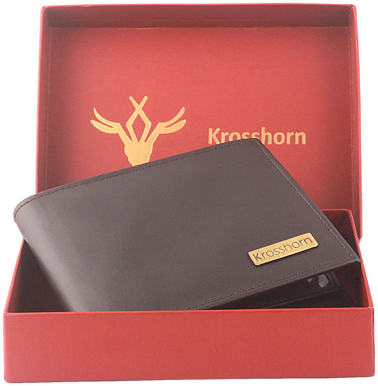 

Krosshorn Men Brown Synthetic leather Bi-Fold Wallet ( Pack of 1 )