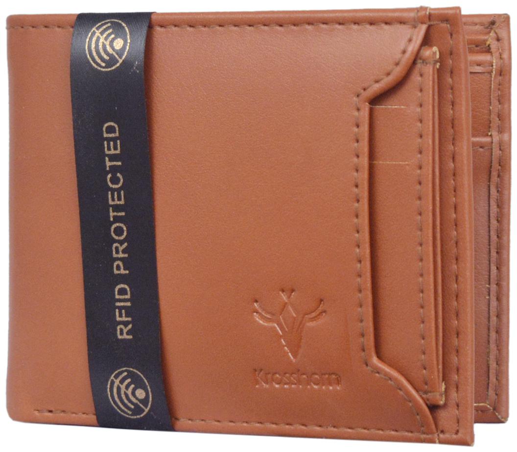 

Krosshorn Men Tan Synthetic leather Bi-Fold Wallet ( Pack of 1 )