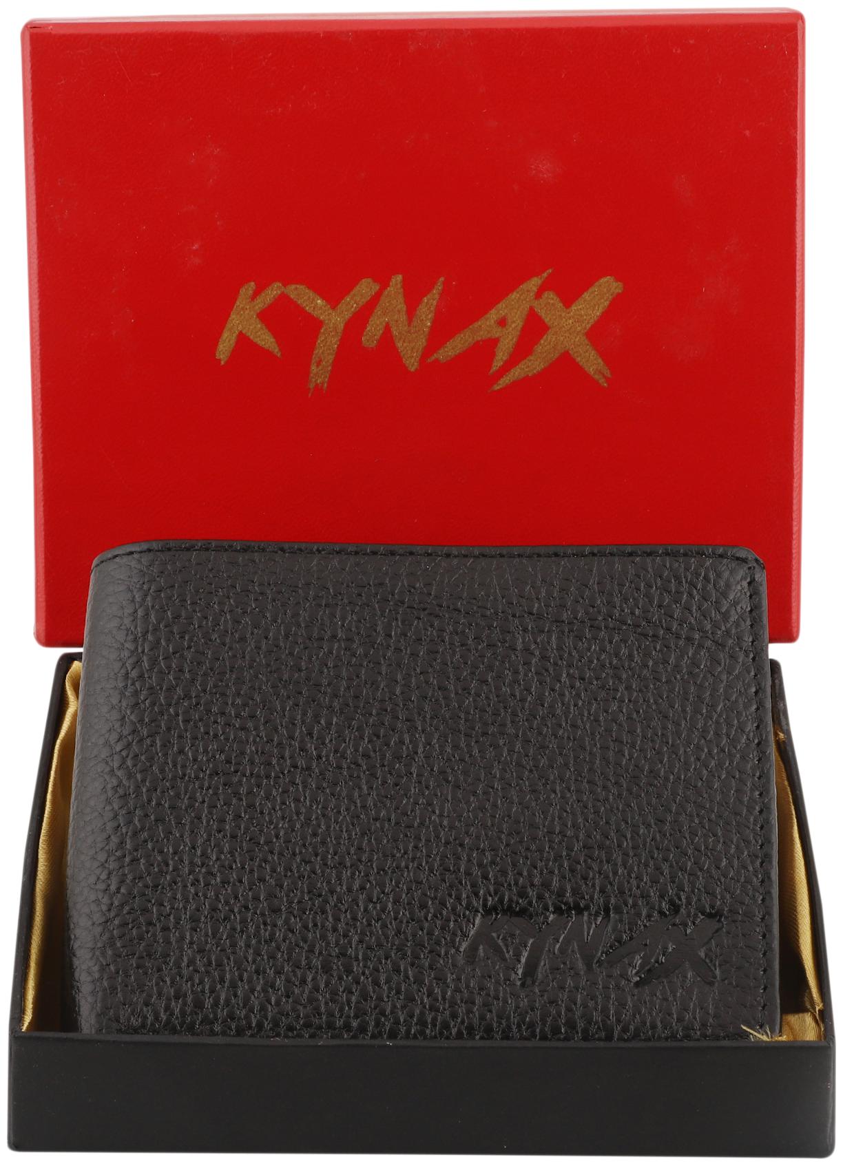 

KYNAX Men Black Leather Bi-Fold Wallet ( Pack of 1 )