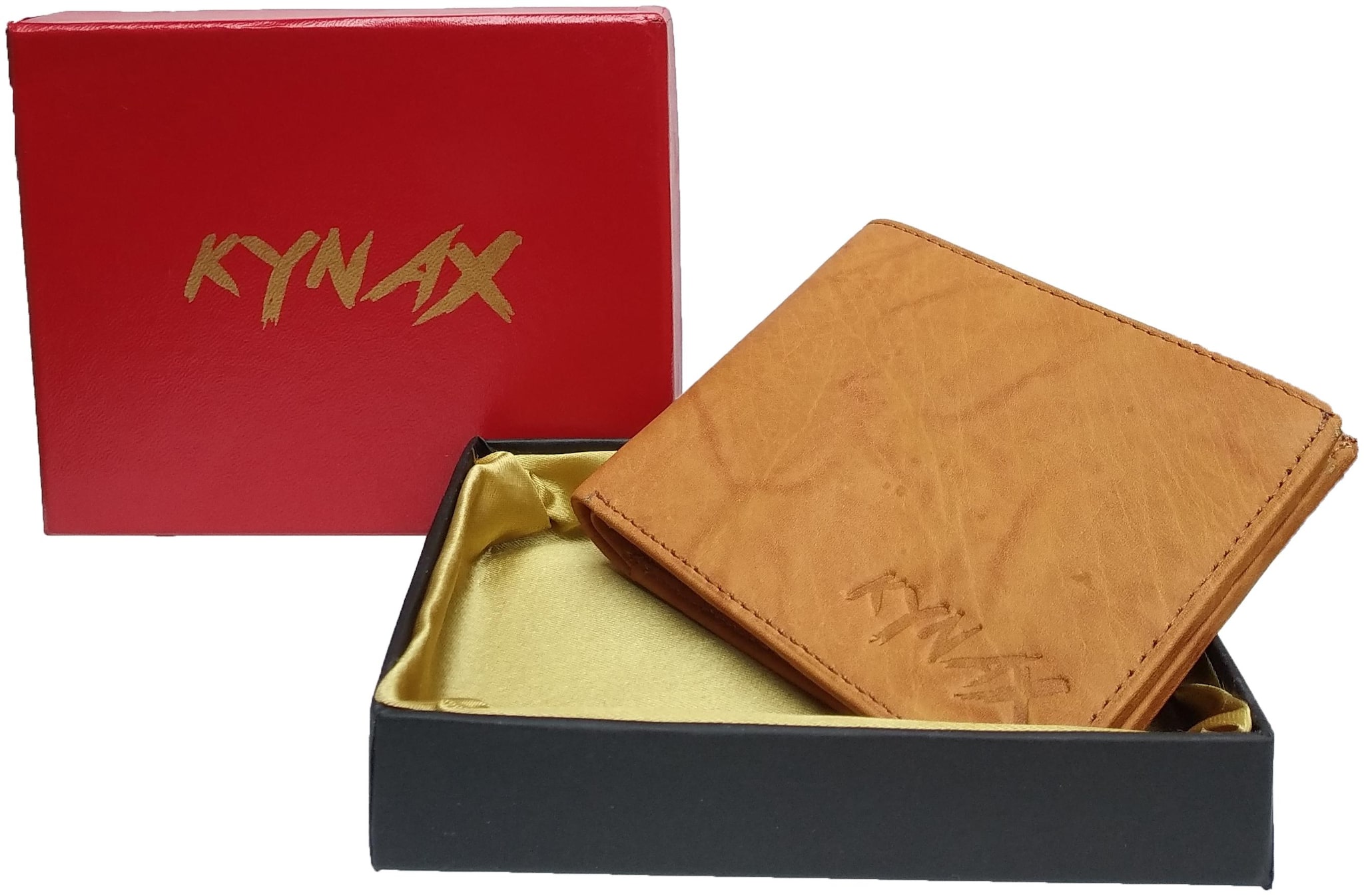 

Kynax Men Tan Colour Hand Crafted Genuine Leather Wallet Wallet has card holder with Elegant Gift Box Packing (modal nu a4000)