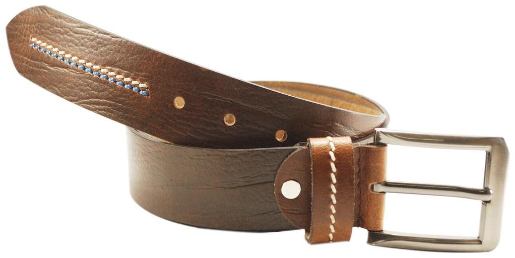 

L B Collections Derrydax Branded Genuine Leather Brown Colour Belt - L-12