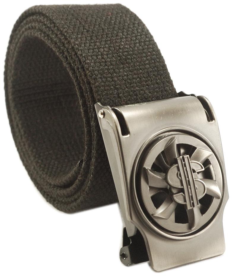 

L B Collections The Rhino Cotton Fabric Black Color Autolock Belt - belt054