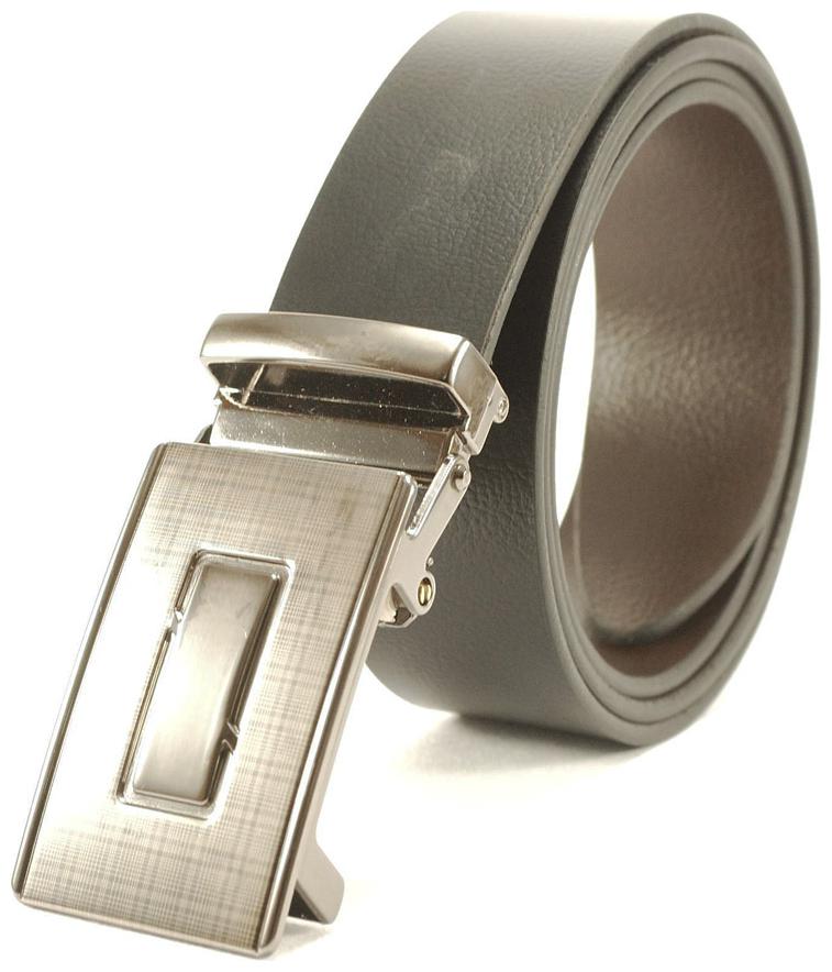 

L B Collections Derrydax Genuine Leather Reversible Black Brown Color Autolock Belt - belt039