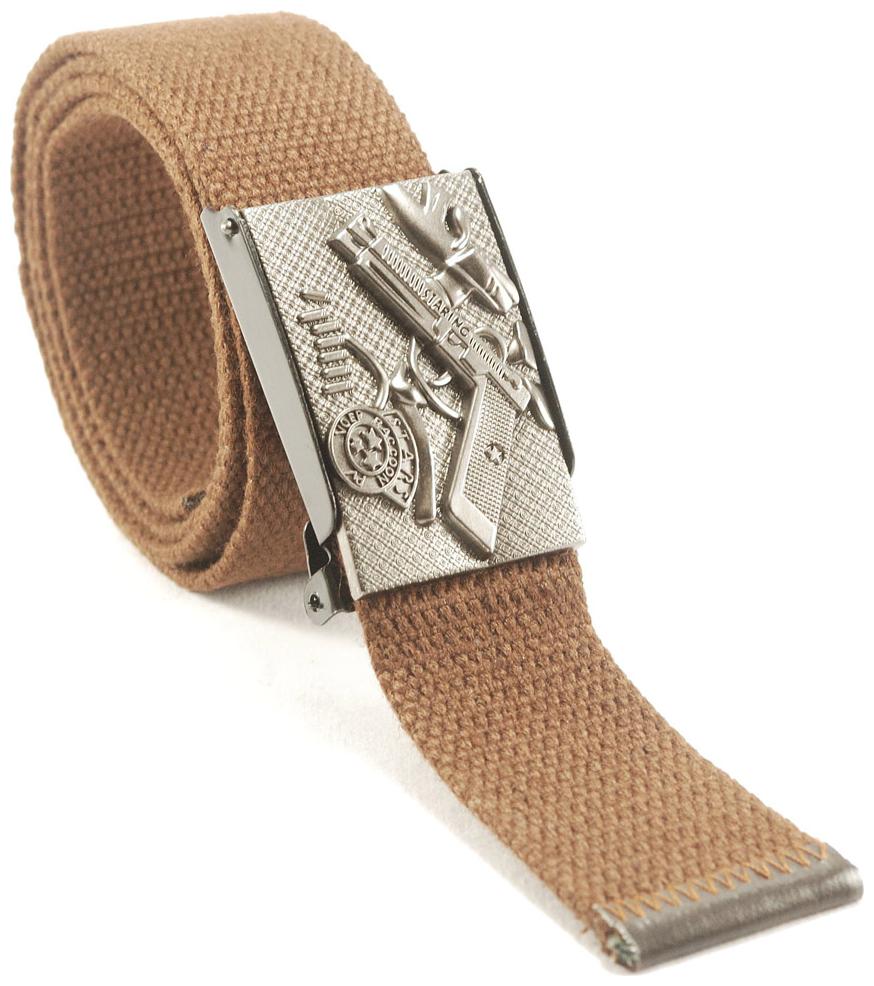 

L B Collections Derrydax Cotton Fabric Brown Color Autolock Belt - belt059