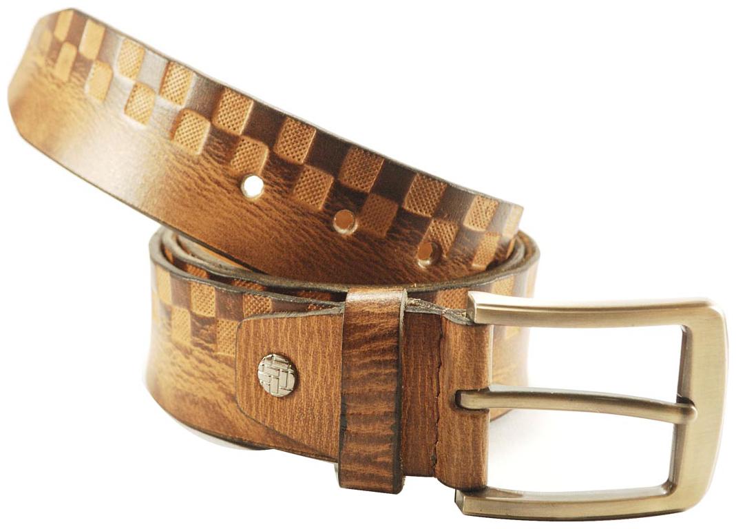 

L B Collections Derrydax Brand Genuine Leather Fancy Tan Colour Belt - L-2