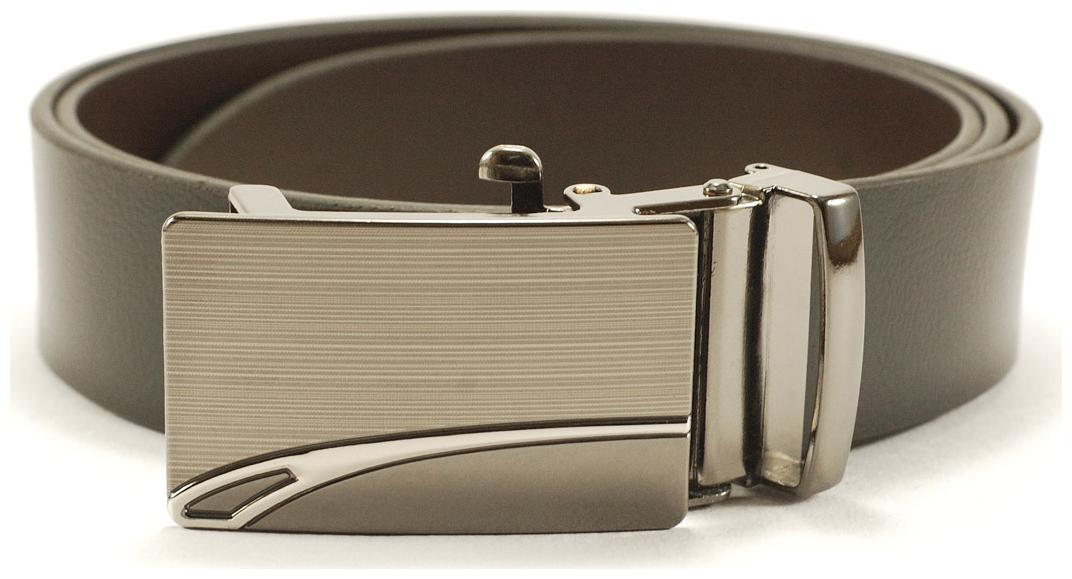 

L B Collections Derrydax Genuine Leather Reversible Black Brown Color Autolock Belt - belt038
