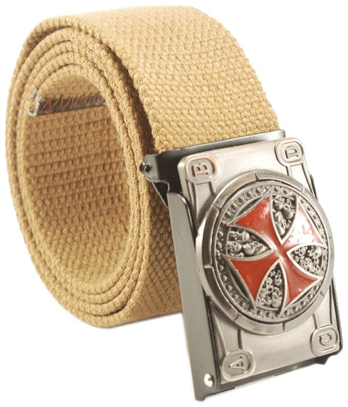 

L B Collections Derrydax Cotton Fabric Khaki Color Autolock Belt - belt046