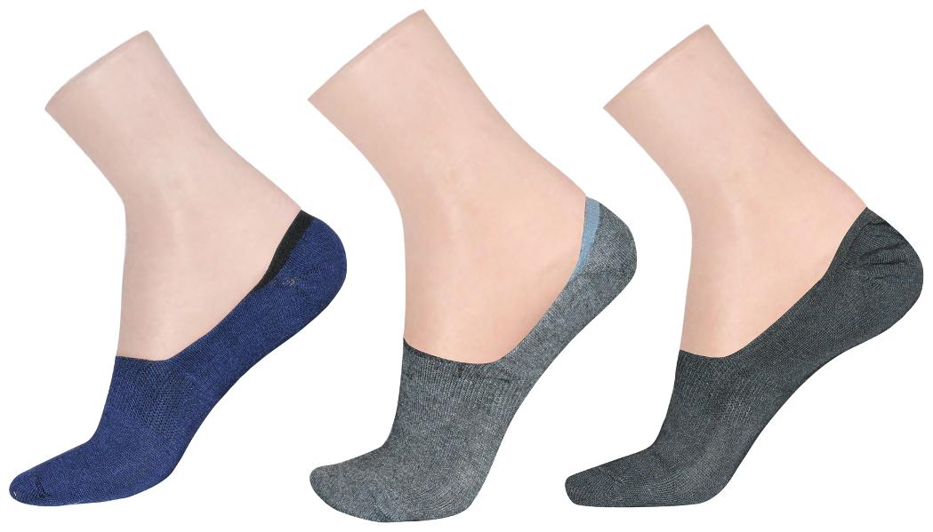 

LA SMITH Men s Cotton Blend No Show Socks Pack of 3 Invisible Loafer Socks