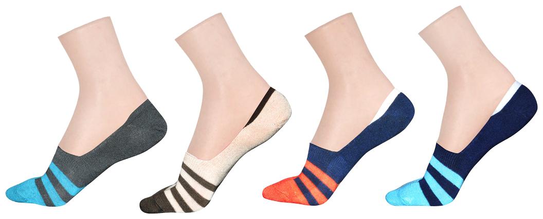 

LA SMITH Men s Cotton Blend No Show Socks Pack of 4 Invisible Loafer Socks