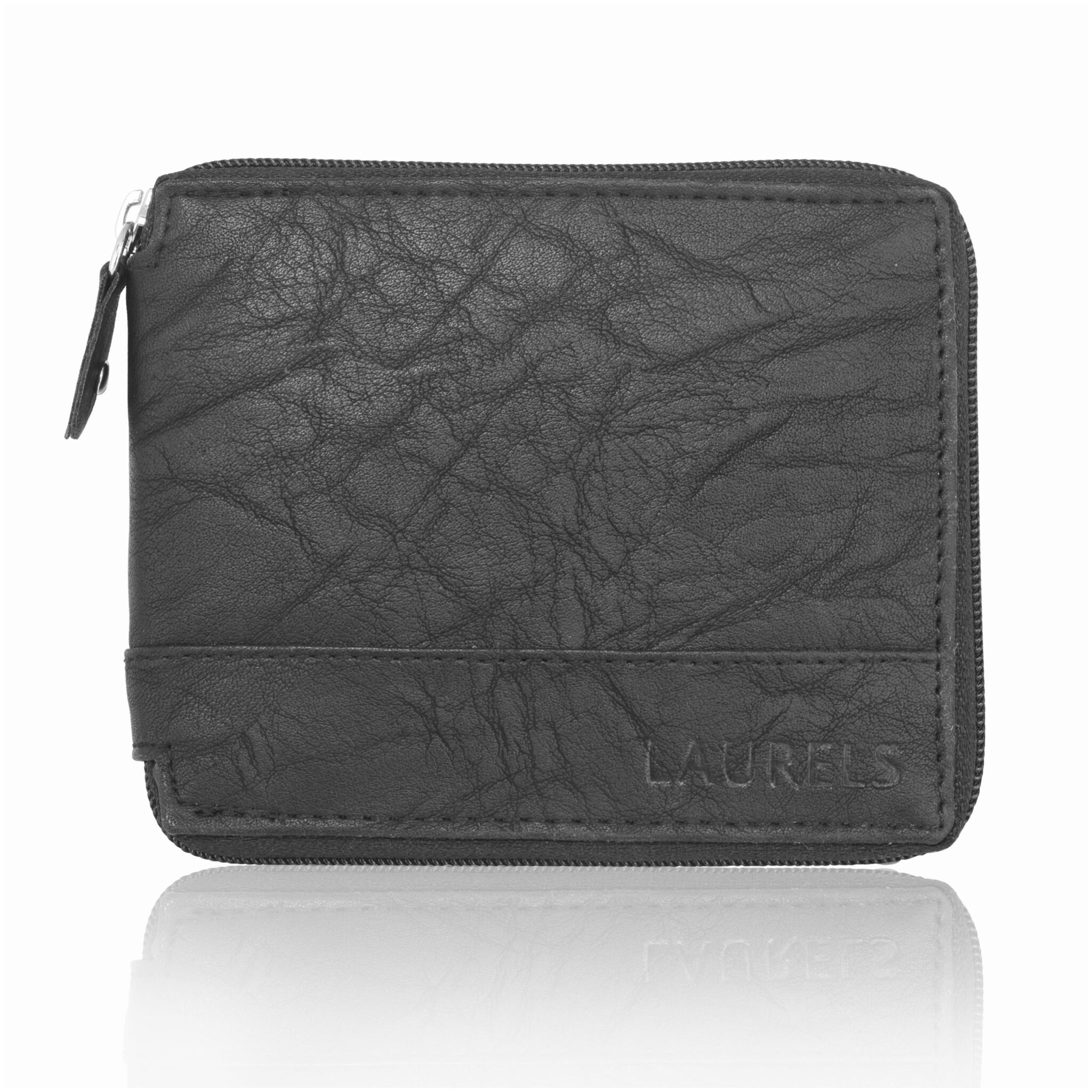 

Laurels Men Black Leather Bi-Fold Wallet ( Pack of 1 )