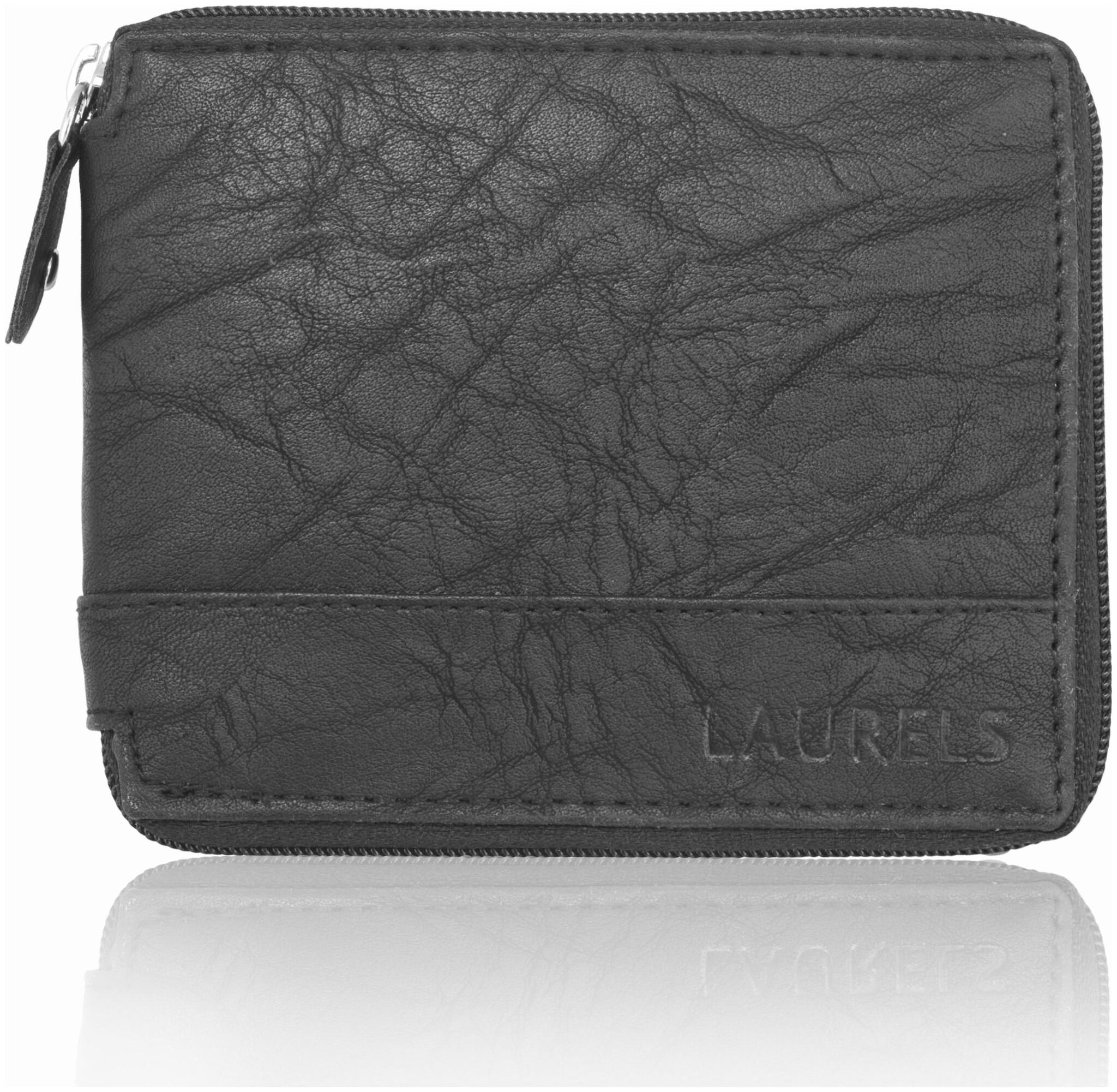 

Laurels Men Black Leather Bi-Fold Wallet ( Pack of 1 )