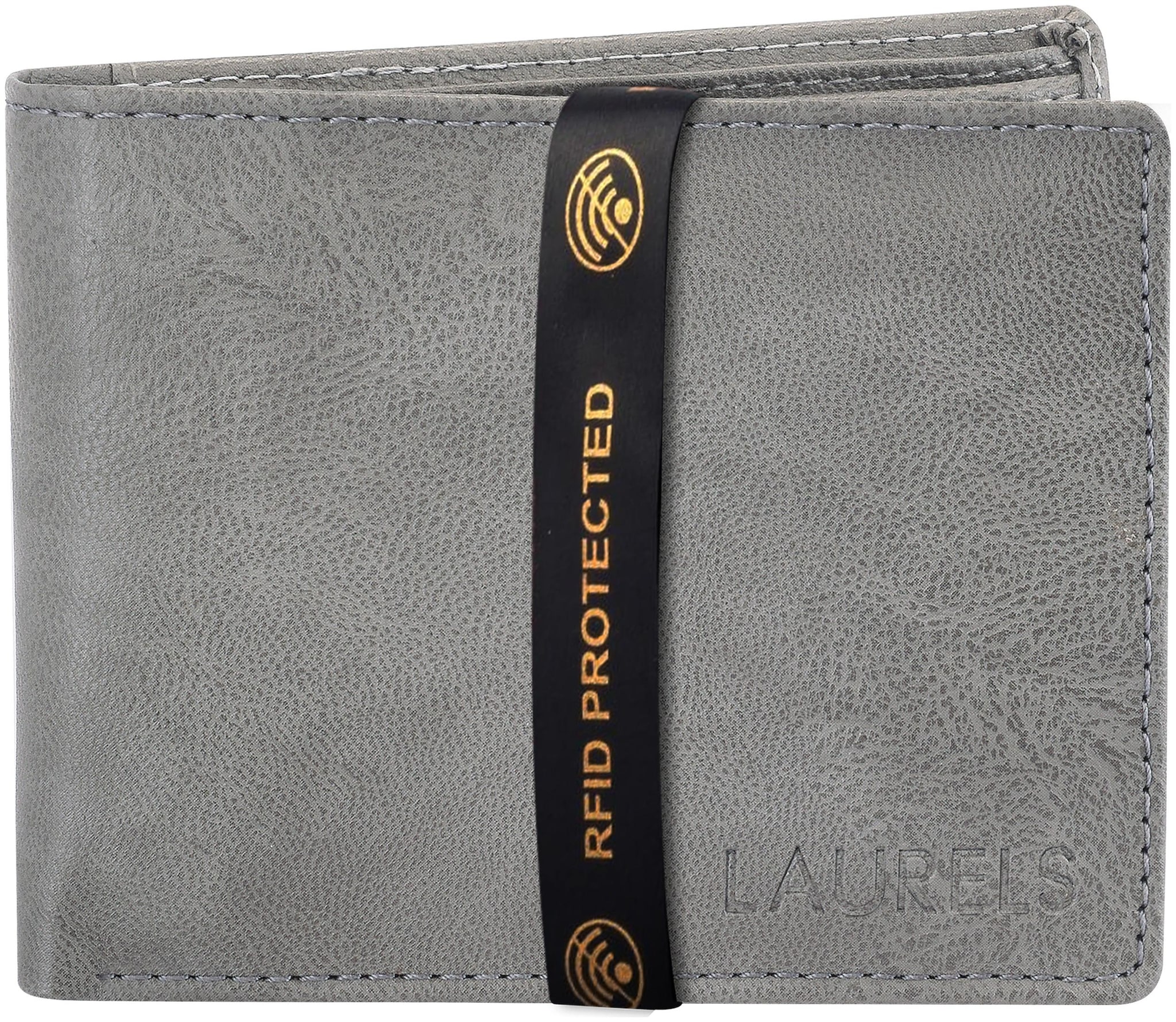 

Laurels Men Grey Synthetic leather Bi-Fold Wallet ( Pack of 1 )