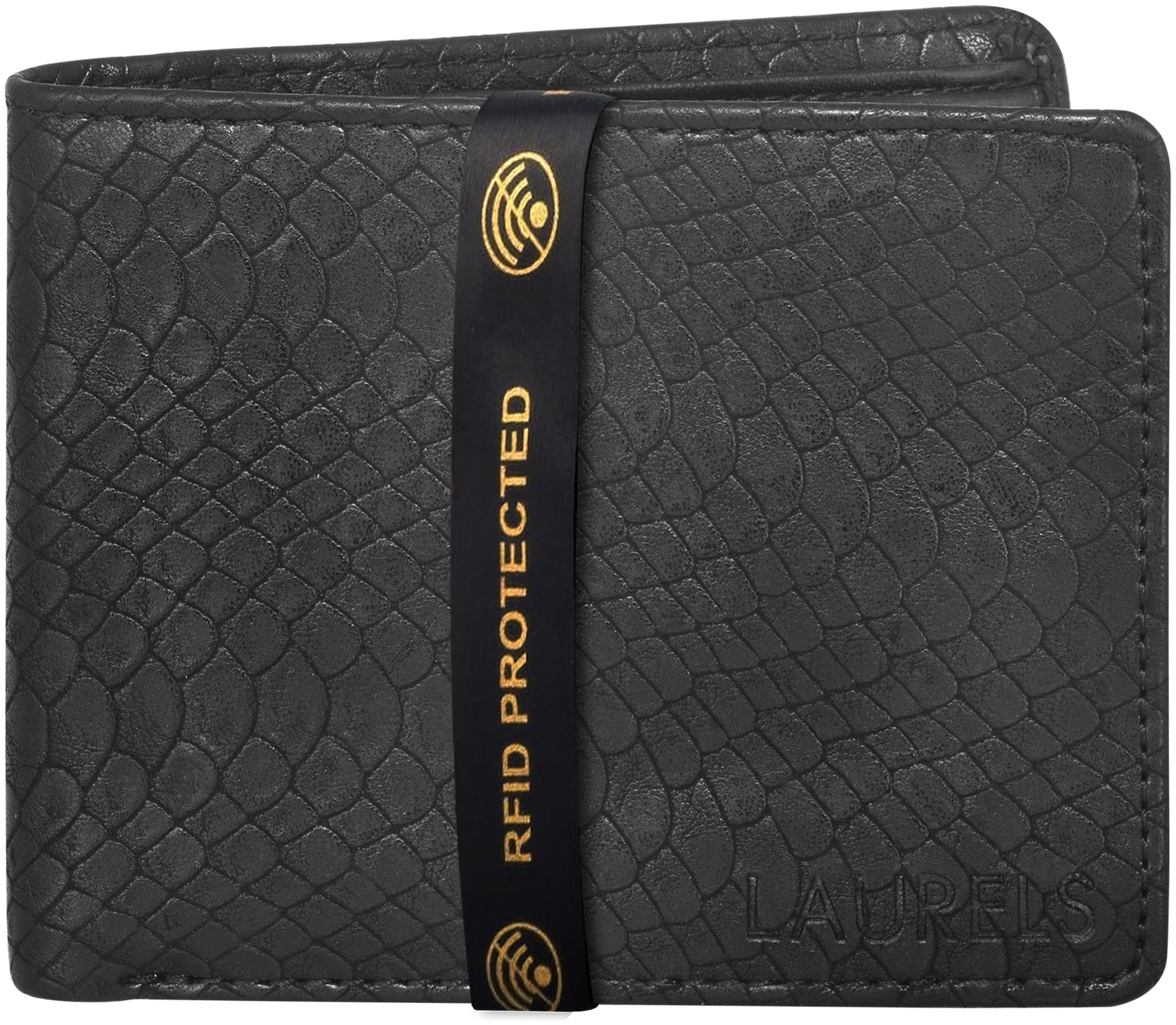

Laurels Men Black Synthetic leather Bi-Fold Wallet ( Pack of 1 )