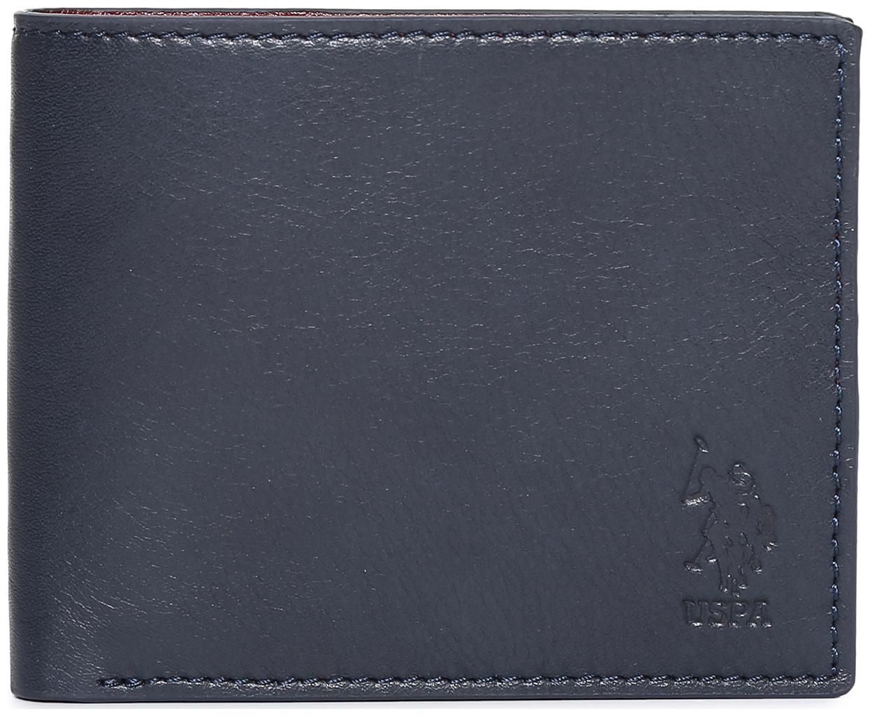 

U S Polo Assn Men Blue Leather Bi-Fold Wallet ( Pack of 1 )