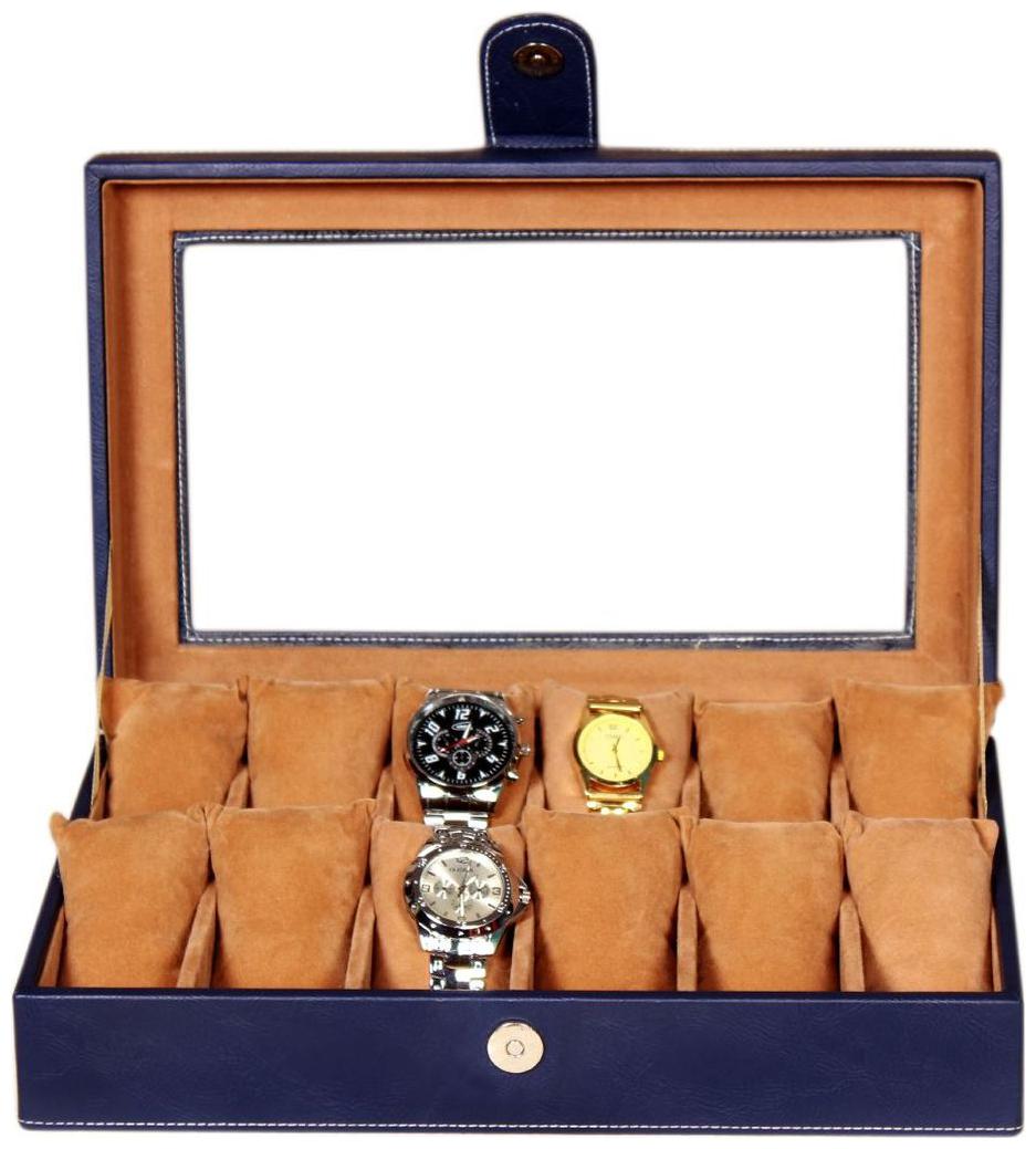 

Leather World Men Leatherite Watch cases - Blue