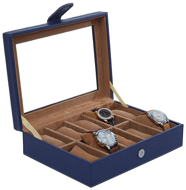 

Leather World Men Pu Watch cases - Blue Pack of 1