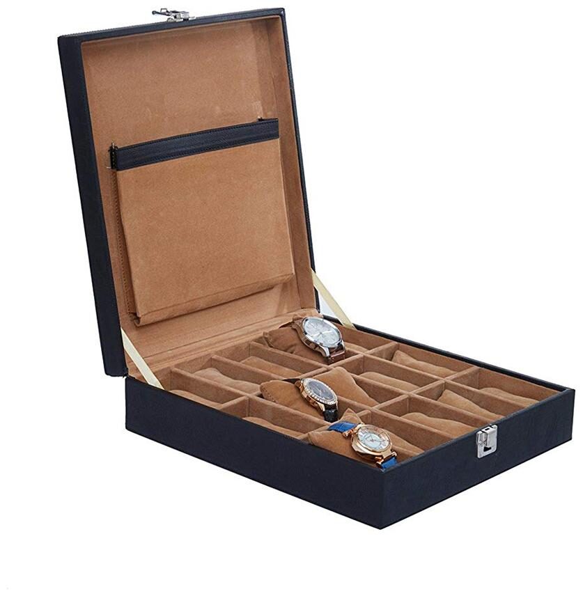 

Leather World Men Pu Watch cases - Black Pack of 1