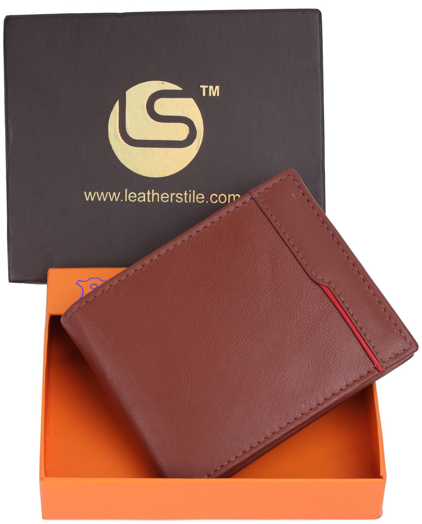 

Leatherstile Men Tan Leather Bi-Fold Wallet ( Pack of 1 )