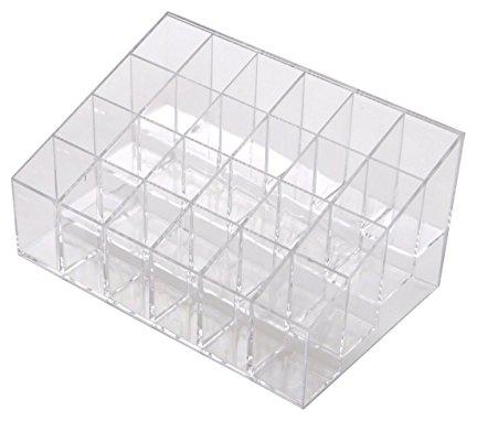 

Lifestyle-YouTM 24 Compartment Luxurius Clear Acrylic Makeup Organiser Lipstick Holder Case